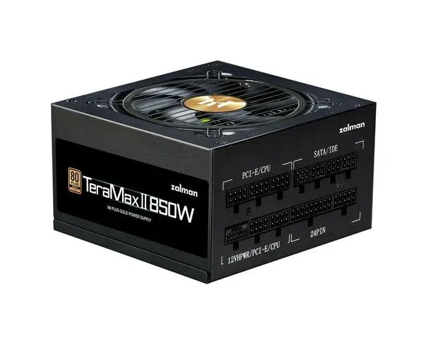 Sursa PC Zalman TeraMax II, 850 W, 80+ Gold, Modulara, 120 mm (Auriu/Negru)