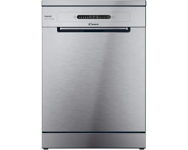Masina de spalat vase Candy Rapido CF 3E9E0W, 13 seturi, 5 programe, Clasa E, Motor Inverter, Rapid 49’, Maxi Tub, 60 cm (Inox)