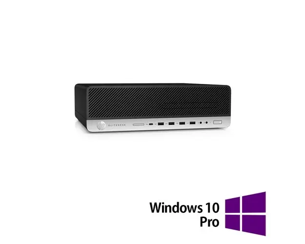 Calculator Sistem PC Refurbished HP ProDesk 800 G3 SFF, Intel Core i5-6500 3.20GHz, 16GB DDR4, 256GB SSD + Windows 10 Pro