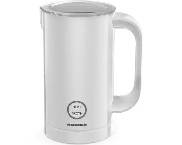 Aparat pentru spumat laptele Heinner HMFR-450WH, 450 W, capacitate spumare 100ml, 4 functii, capacitate incalzire 200ml, led, inel spumare magnetic (Alb)