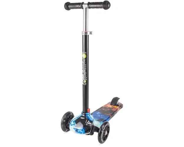 Trotineta Pliabila Lorelli Scooter Yuppee Red Flame, cu Leduri