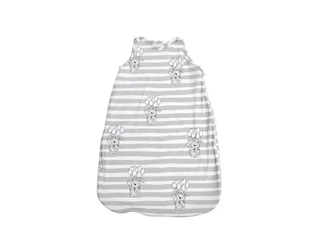 Sac de dormit toamna/iarna pentru copii Lorelli Grey Striped, inaltimea maxima de 95 cm
