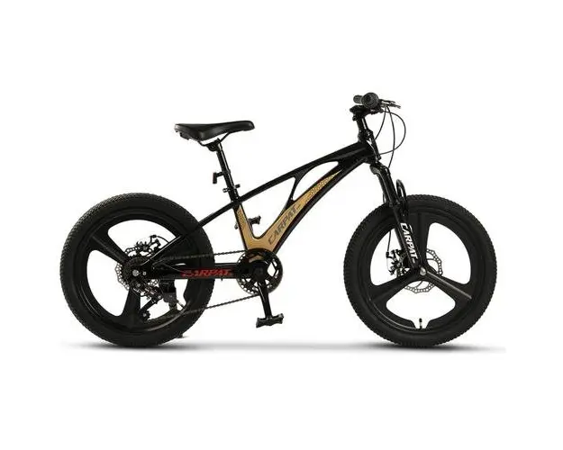 ﻿﻿Bicicleta Copii MTB Carpat C20343A, roti 20inch, cadru aluminiu, Negru/Crem