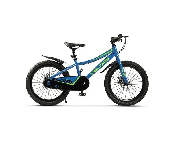 Bicicleta Copii 7-10 ani Velors V20345A, roti 20inch, cadru otel, Albastru/Verde