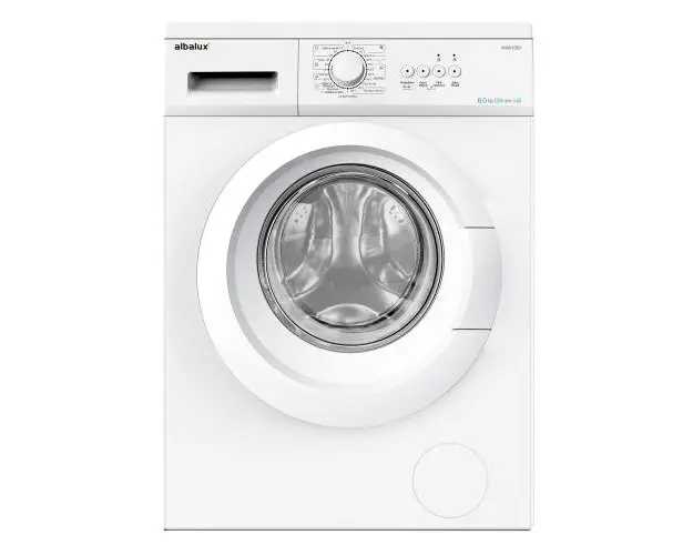 Masina de spalat rufe Albalux AXW1061, 6 kg, 1000 Rotatii, Clasa energetica D, 23 Programe, Program Spalare cu abur, Blocare acces copii (Alb)