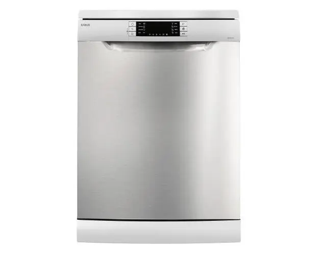 Masina de spalat vase Samus SDX614.8, 14 seturi, Latime 60 cm, 8 programe, Clasa energetica E, Afisaj electronic, Pornire intarziata (Inox/Argintiu)