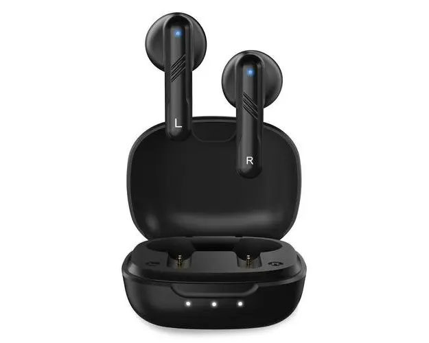 Casti True Wireless Genius HS-M905BT, Bluetooth, Microfon (Negru)