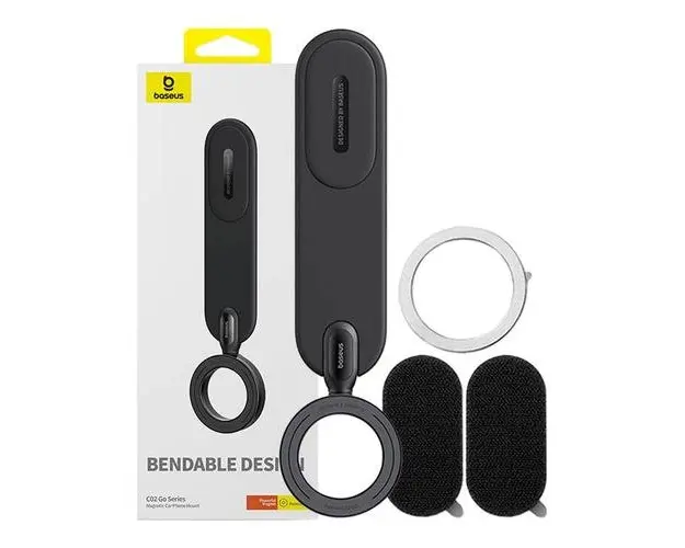 Suport magnetic telefon Baseus, 236x59 mm, Negru