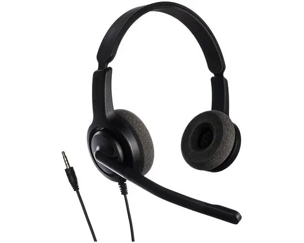Casti Call Center Axtel Voice PC28 duo NC, Jack 3.5 mm (Negru)