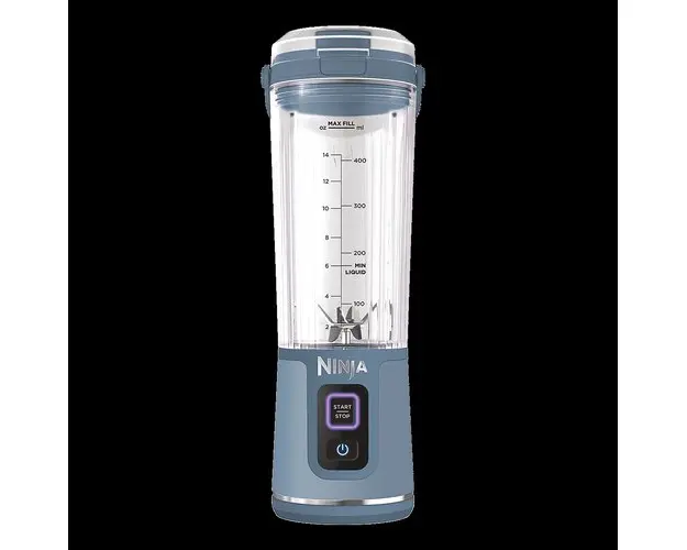 Blender fara fir Ninja Blast BC151EUNV, 300W, 530 ml, baterie li-ion, Albastru