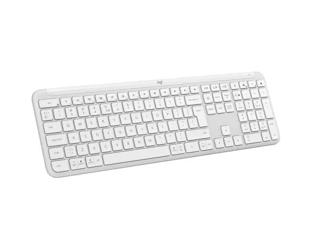 Tastatura wireless Logitech Signature Slim K950, 2.4GHz&Bluetooh, Alb