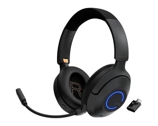 Casti Gaming Wireless Creative Zen Hybrid Pro Classic, Bluetooth, ANC, Autonomie pana la 100 ore (Negru)
