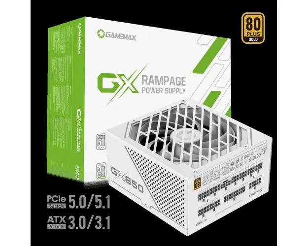 Sursa Gamemax GX850 PRO, 850W, 80+ Gold, Alb