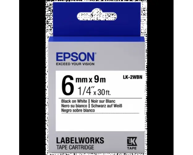 Banda Epson C53S652003, 6/9mm/m, Alb/Negru