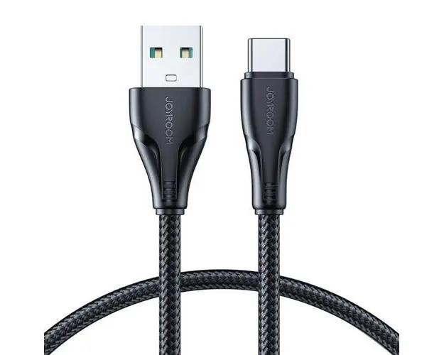 Cablu USB Joyroom - USB C 3A Seria Surpass pentru incarcare rapida si transfer de date 1,2 m, Negru