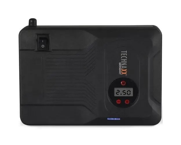 Starter auto multifunctional Technaxx TX-219, 14000 mAh, 600A, functie compresor si baterie externa, lanterna, USB-A (Negru)