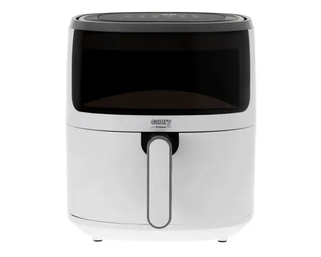 Friteuza cu aer cald Camry CR 6313, fara ulei, 1500W, 5 litri, 12 programe de gatit, reglare temperatura 80 la 200 C, convectie, panou de comanda tactil, fereastra de vizitare (Alb)