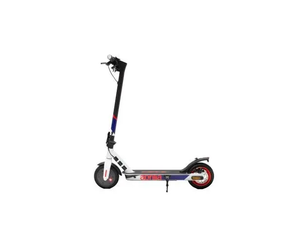 Trotineta electrica Aprilia E-SRZ, Motor 350W, autonomie 20 Km, viteza 25 Km/h, semnalizari, roti 8.5inch (Alb)