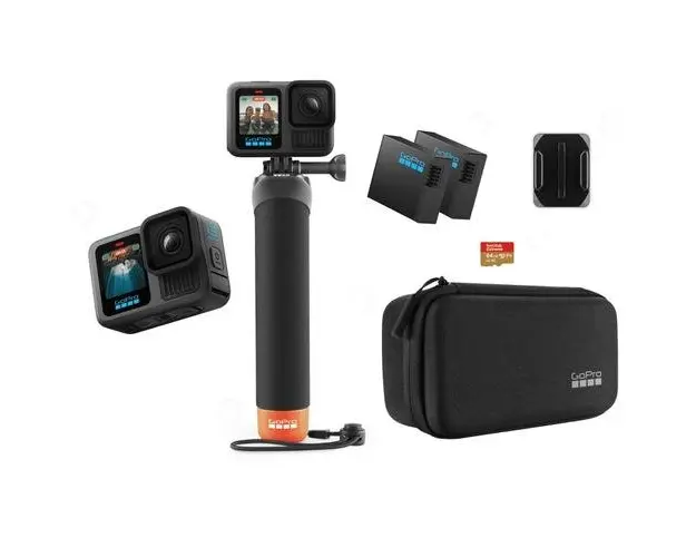 Camera video sport GoPro Hero13 Black Bundle, 5.3K60, 27MP, 5.3K, Ecran tactil 2.27inch, Stabilizare HyperSmooth 6.0, TimeWarp 3.0, Wi-Fi, Bluetooth, Control vocal (Negru )