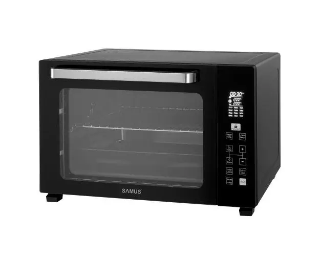 Cuptor electric Samus CSDN-48BRCL3, 48 L, 1800 W, 12 programe, Timer, Afisaj electronic, Rotisor, Convectie (Negru)