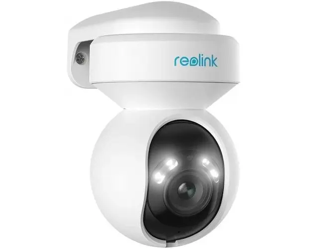 Camera de supraveghere pentru exterior Reolink E540 2K+ 5MP cu Pan/Tilt la 360 de grade, Detectare persoane/Vehicul/Animale cu zoom optic 3X, Full color Night Vision, Wi-Fi 5/2,4 Ghz, Two-Way Audio, Sunet si alarma luminoasa (Alb)