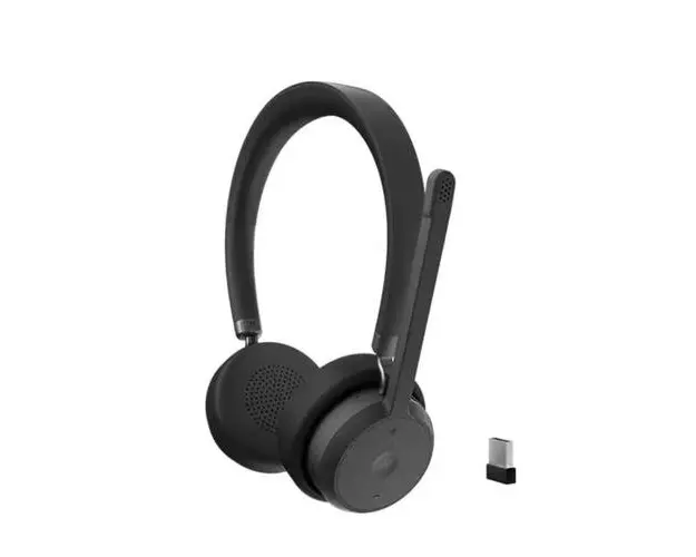 Casti Wireless Lenovo VoIP, Bluetooth 5.3, Microfon, Negru