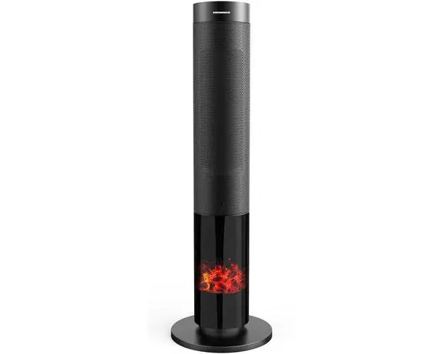 Radiator ceramic Heinner HCH-LD2000BK, 2000 W, Display LED, Control Touch, Telecomanda, Functie ECO, Oprire automata, Functie oscilare, Negru