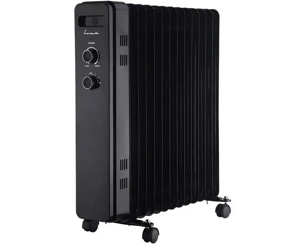 Calorifer electric cu ulei Fram FOH-Y13BK, 13 elementi, 2500 W, 3 setari de temperatura, Termostat ajustabil, Protectie supraincalzire, Negru