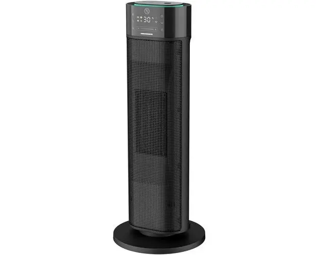 Radiator ceramic cu umidificare Heinner HCH-LH2000BK, 2000 W, Functie umidificare, Display LED, Control touch, Telecomanda, Fucntie ECO, Oprire automata, Functie Oscilare, Negru