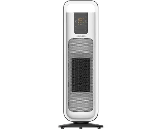 Radiator ceramic Heinner HCH-L2000WH, 2000 W, Display LED, Control touch, Telecomanda, Functie Anti-Inghet, Functie ECO, Functie oscilare, Alb/Negru