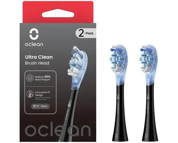 Set 2 capete periuta de dinti Oclean Ultra Clean compatibile cu toate periutele electrice Oclean, Negru