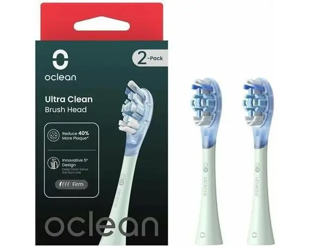 Set 2 capete periuta de dinti Oclean Ultra Clean compatibile cu toate periutele electrice Oclean, Verde