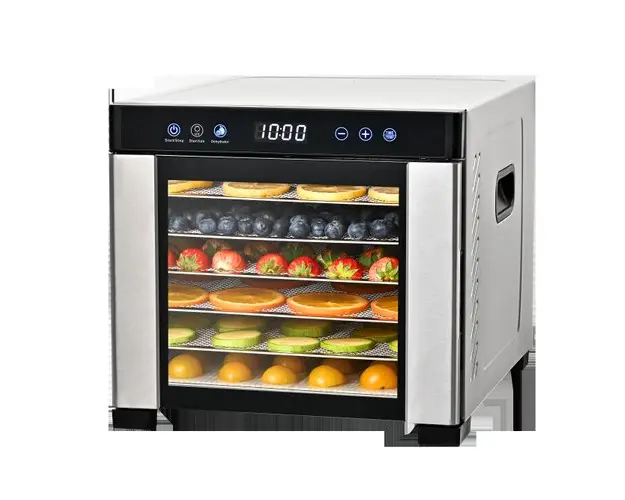 Deshidrator de alimente Heinner ProDry Essential HFD-KD600SS, 550-650W, 6 tavi inox, functie UV, control digital, display LED, timer, interval 35-75C