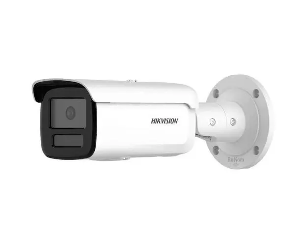 Camera Hikvision DS-2CD2T47G2H-LISU/SL(4mm)(EF), ColorVu, Smart Hybrid Light, IP, 4MP, IR 60m, lumina alba 60m, PoE, lentila 4mm, microfon, difuzor (Alb)