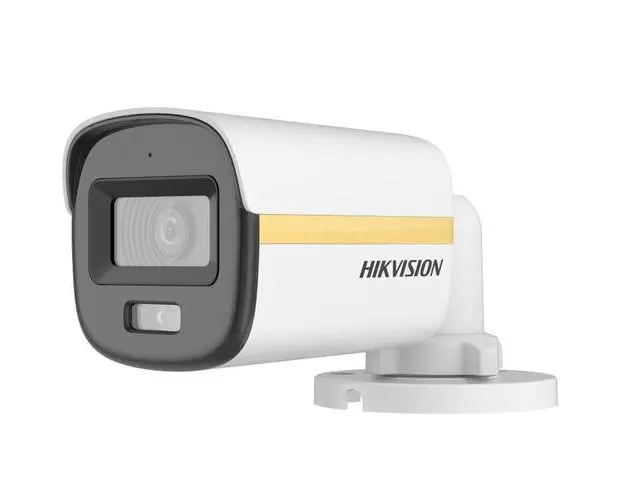 Camera supraveghere Hikvision DS-2CE10DF3T-LSE(2.8mm), analog 2MP, IR 30m, lumina alba 20m, alarma, microfon, ColorVU, PoC (Alb)