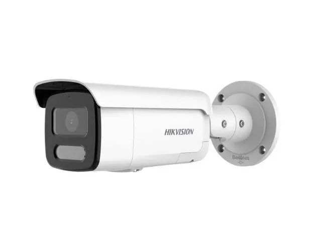 Camera de supraveghere exterior Hikvision DS-2CD2T47G2H-LISU/SL(2.8mm)(eF), Bullet, 4MP, IR 60m, ColorVu, PoE (Alb)