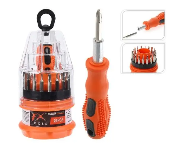 Set 21 piese, surubelnita cu biti Fx Tools CY5900230, material otel-carbon