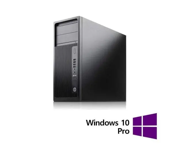 Calculator Sistem PC Refurbished Workstation Refurbished HP Z240 Tower, Intel Xeon Quad Core E3-1245 V5 3.50 - 3.90GHz, 16GB DDR4, SSD 256GB, DVD-RW, nVidia Quadro K2200/4GB + Windows 10 Pro