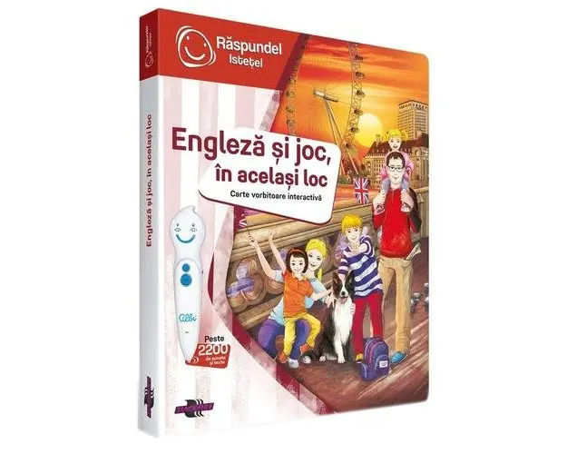 Carte Raspundel Istetel, Engleza si joc, in acelasi loc (Multicolor)