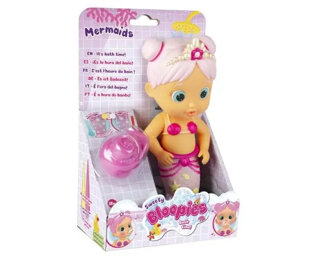 Papusa Bloopies Mermaids Bath Time, Sirena Sweety