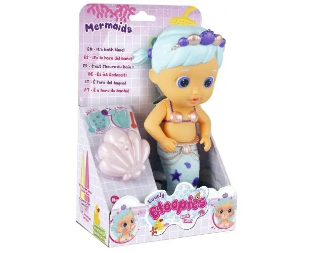 Papusa Bloopies Mermaids Bath Time Sirena Lovely