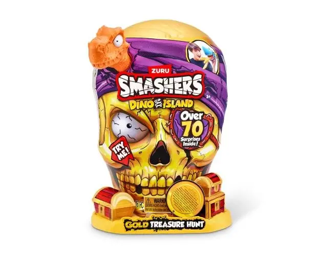 Figurina surpriza Smashers Dino Island, Gold Treasure Hunt