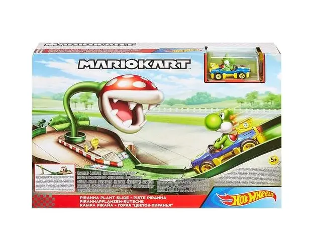 Set de joaca Hot Wheels Pista Mario Kart, Planta Piranha