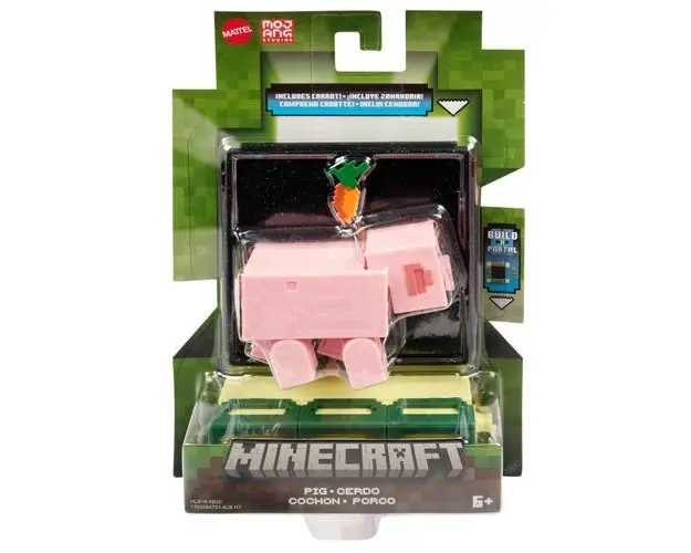Figurina Minecraft Craft A Block Pig, 8 cm