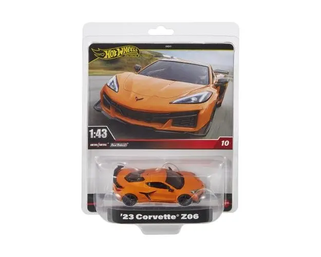 Masinuta Hot Wheels Premium Real Riders Pop Culture, 23 Corvette Z06, 1:43