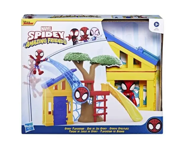 Set de joaca Spidey and his Amazing Friends Locul de joaca Spidey si figurina spidey, 10 cm