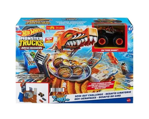 Set de joaca Hot Wheels Monster Trucks Arena Smashers, Spin-out challenge