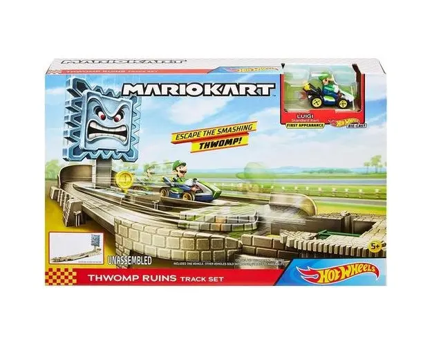 Set de joaca Hot Wheels Pista Mario Kart, Ruinele Thwomp