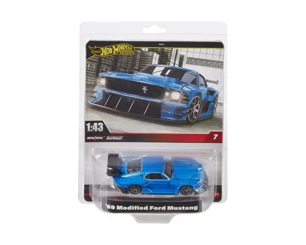 Masinuta Hot Wheels Premium Real Riders Pop Culture, Ford Mustang 69, 1:43