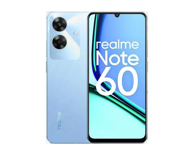 Telefon Mobil Realme Note 60, Procesor Unisoc Tiger T612 Octa-Core, IPS LCD Touchscreen 6.74inch, 6GB RAM, 128GB Flash, Camera 32 MP, Wi-Fi, 4G, Dual Sim, Android (Albastru)